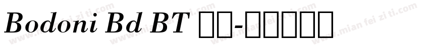 Bodoni Bd BT 普通字体转换